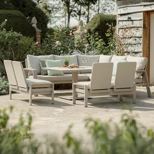 Bramblecrest Prague Corner Sofa Set with Square Height-Adjustable Table (Seats 8) image 0