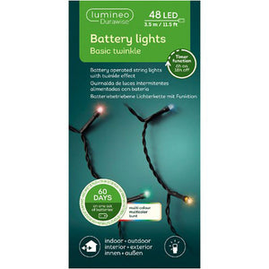 Lumineo 48 Durawise Twinkle LED Battery Lights - Multi-Coloured image 1
