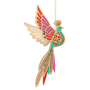 Gisela Graham Wood Flying Rainbow Bird (Assorted Designs) image 2