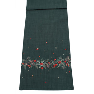 Peggy Wilkins Green Holly Trail Table Runner image 0