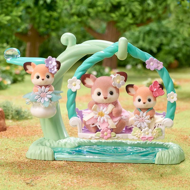 Sylvanian Families Deer Babies - Floral Swing Set image 0