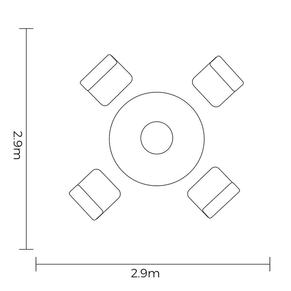 Hartman Buxton 4 Seat Cosy Fire Pit Lounge Set image 14
