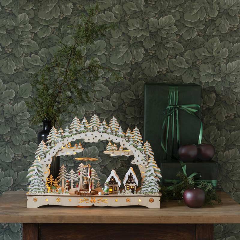 Konstsmide LED Wooden Silhouette with Spinning Figures image 0
