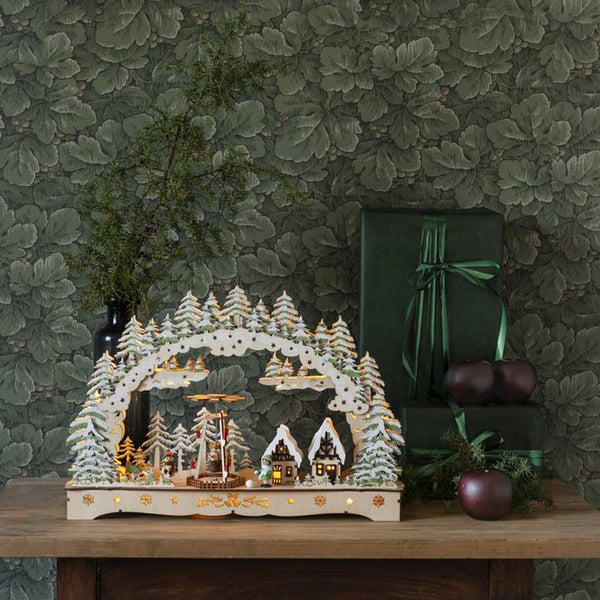 Konstsmide LED Wooden Silhouette with Spinning Figures image 0