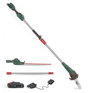 Webb Eco 20V Cordless Long Reach 50cm Hedge Trimmer & Pruner (Incl. Battery & Charger) image 0