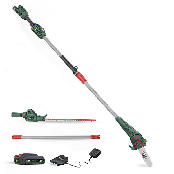 Webb Eco 20V Cordless Long Reach 50cm Hedge Trimmer & Pruner (Incl. Battery & Charger) image 0