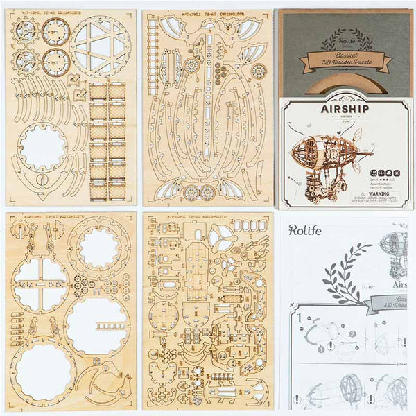 Robotime Airship DIY Wooden 3D Puzzle image 6