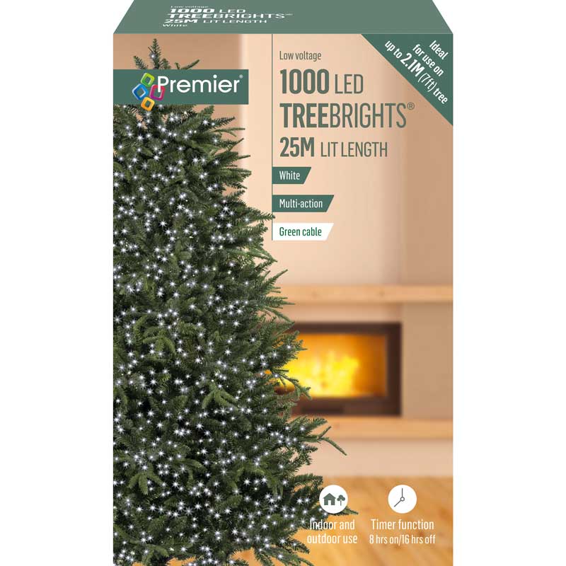 Premier 1000 Multi-Action LED TREEBRIGHTS with Timer - White image 0