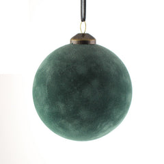SageDecor Blue-Green Flocked Bauble image 1