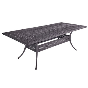 Hartman Capri 8 Seat Patio Dining Set in Antique Grey with Rectangular Table, Parasol & Base image 8
