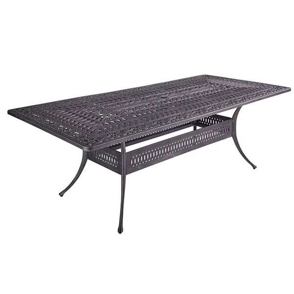Hartman Capri 8 Seat Patio Dining Set in Antique Grey with Rectangular Table, Parasol & Base image 8