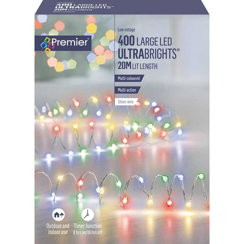 Premier 400 Multi-Action Large LED ULTRABRIGHTS with Timer - Multi-Coloured image 1