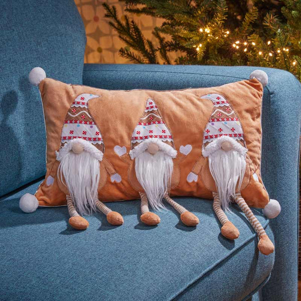 Three Kings Gingerbread Gonklets Cushion image 0