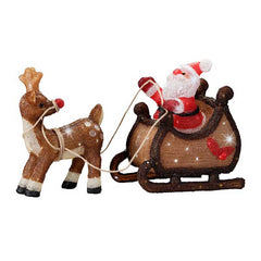 Lumineo LED Acrylic Santa with Sled image 0