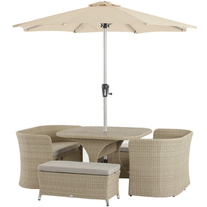Bramblecrest Tetbury Nutmeg Tree-Free Balcony Set with 2.5m Parasol &amp; 15kg Base image 5