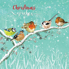 RSPB Small Square Christmas Cards - Festive Gathering (Pack of 10) image 0