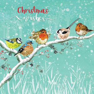 RSPB Small Square Christmas Cards - Festive Gathering (Pack of 10) image 0
