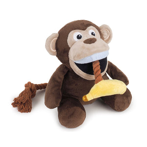 Zoon Chimp Tugga Banana Dog Toy image 0