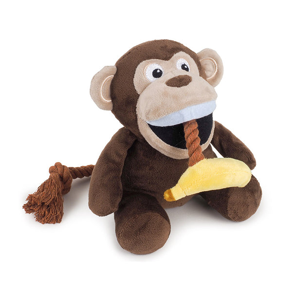 Zoon Chimp Tugga Banana Dog Toy image 0