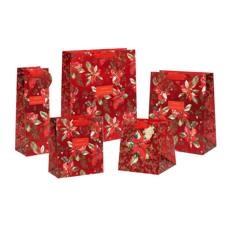 Glick Perfect Poinsettia Gift Bag image 0