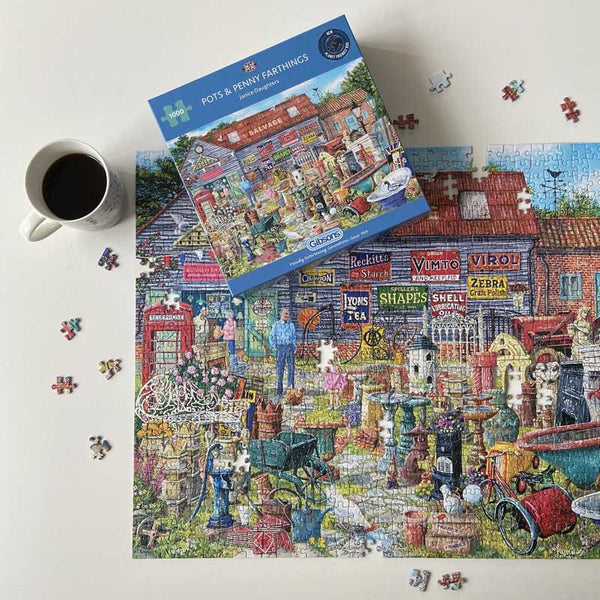 Gibsons Pots & Penny Farthings 1000 Piece Jigsaw Puzzle image 4