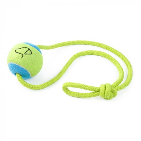 Zoon Pooch Tennis Ball on a Rope Dog Toy image 0
