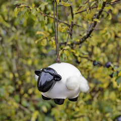 Wildlife World Hanging Ceramic Sheep with Wool image 0