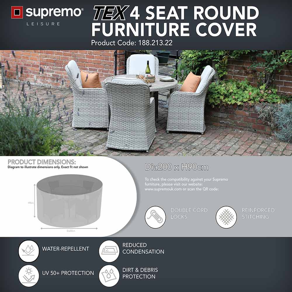 Supremo TEX 4 Seat Round Set Furniture Cover image 0
