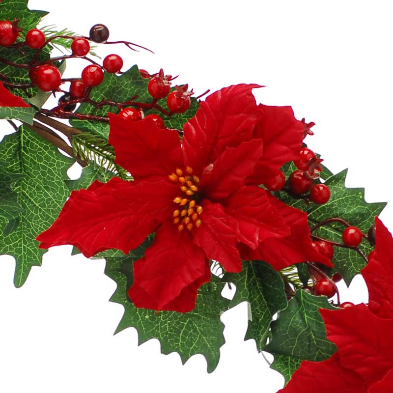 Festive Poinsettia Garland image 0