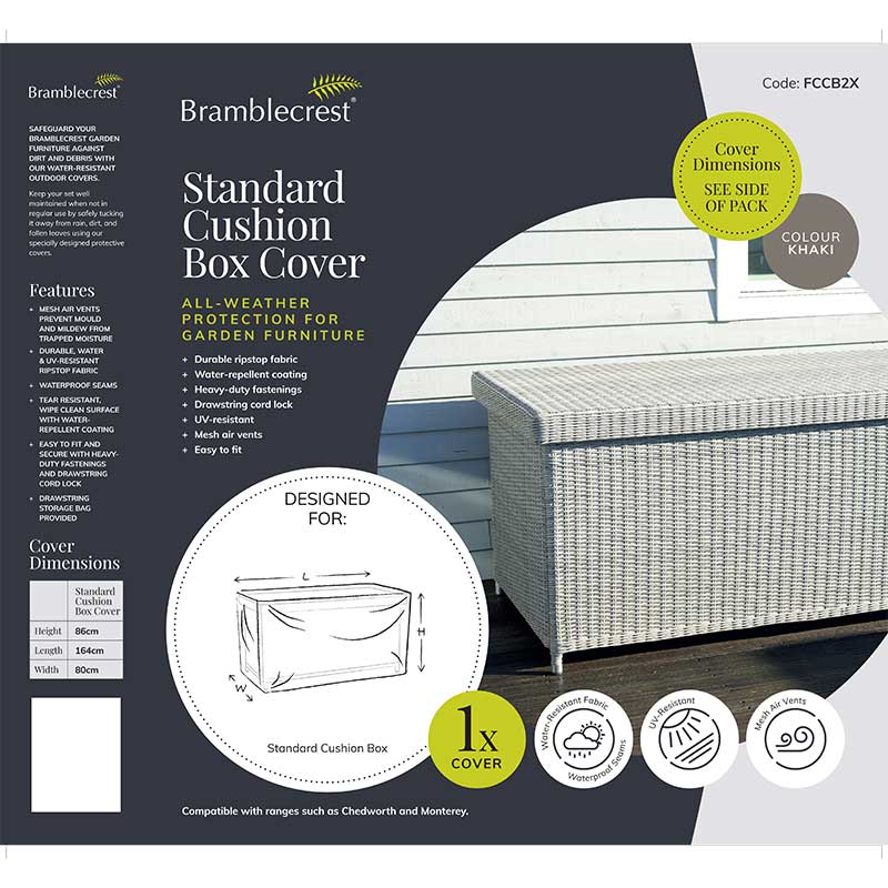 Bramblecrest Cover for Standard Rattan Storage Cushion Box image 0