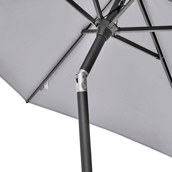 Platinum Riva 2.5m Round Crank & Tilt Parasol – Luna Grey image 2