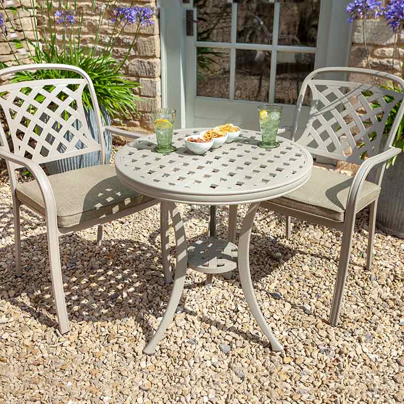 Hartman Berkeley Garden Bistro Set in Maize with Wheatgrass Cushions image 0