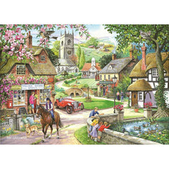 House of Puzzles Feeding The Ducks 1000 Piece Jigsaw Puzzle image 0