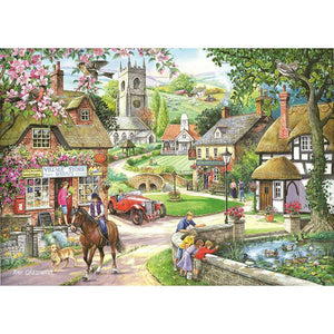 House of Puzzles Feeding The Ducks 1000 Piece Jigsaw Puzzle image 0