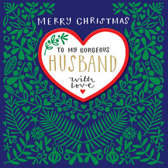 Rachel Ellen Gorgeous Husband Christmas Card image 0