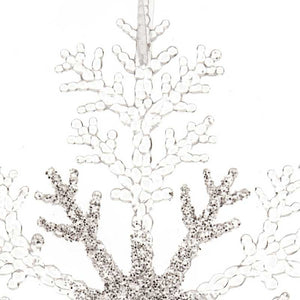 Decoris Plastic Snowflake with Glitter image 2
