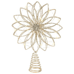 Lumineo LED Gold Glitter Starburst Tree Topper image 0