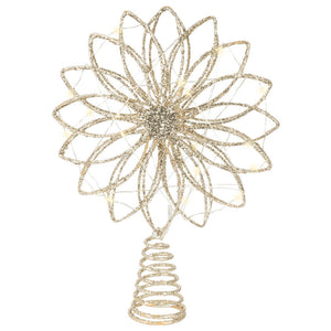 Lumineo LED Gold Glitter Starburst Tree Topper image 0