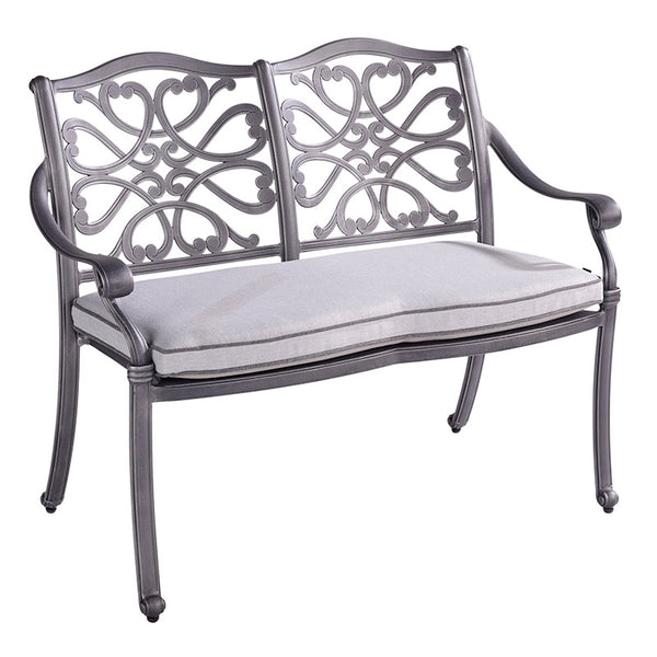 Hartman Capri High Back Bench in Antique Grey with Platinum Cushion image 3