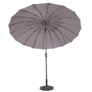 Sturdi 2.7m Shanghai Aluminium Round Crank & Tilt Parasol, Taupe image 5