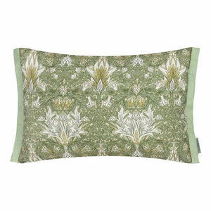 Morris & Co Snakeshead Rectangular Outdoor Cushion, 40 x 60cm - Sunflower / Stone image 1