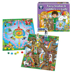 Orchard Toys Fairy Snakes & Ladders and Ludo Games image 0