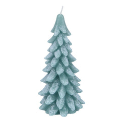 Decoris Green Snowy Tree Candle image 0