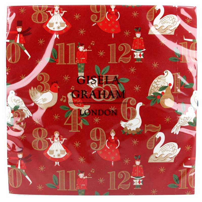 Gisela Graham Paper Napkins - 12 Days Of Christmas (Pack of 20) image 0