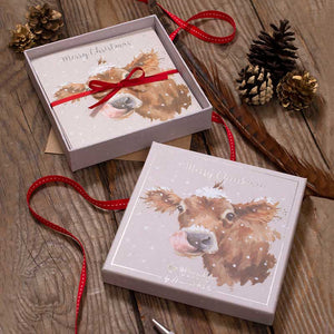 Wrendale Designs Luxury Boxed Cards - First Taste Of Snow (Pack of 8) image 1