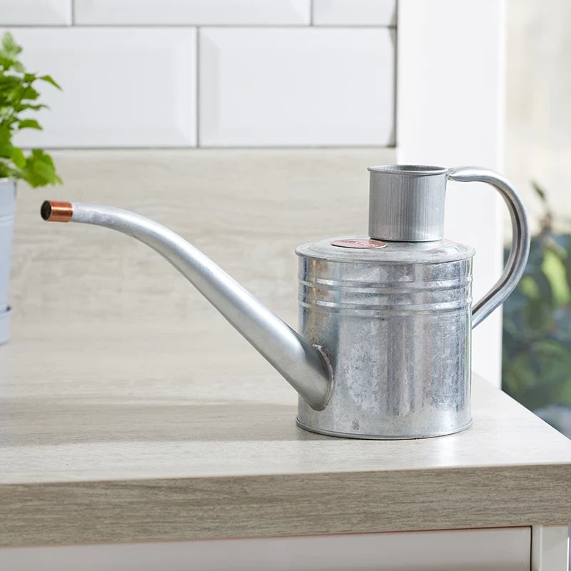 GroZone Home & Balcony Watering Can - Galvanised Metal (1 litre) image 0