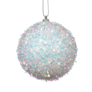 Decoris Foam Bauble with Iridescent Shreds image 0