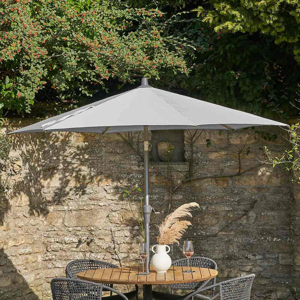 Platinum Riva 2.5m Round Crank & Tilt Parasol – Luna Grey image 1