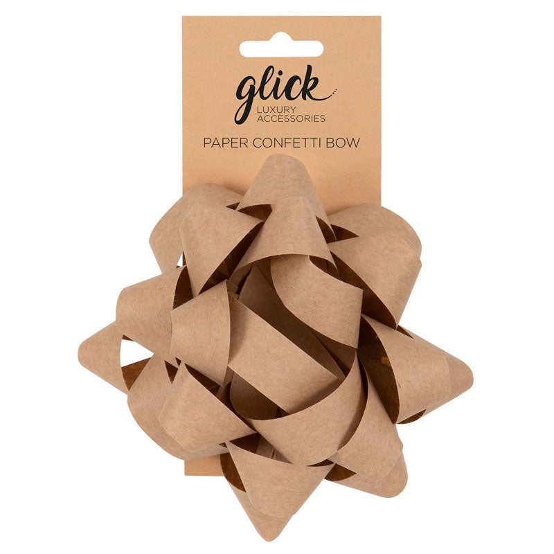 Glick Kraft Paper Confetti Bow image 0