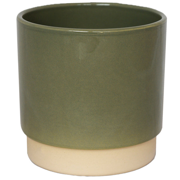 Ivyline Enos Indoor Plant Pot Range - Green, 13cm image